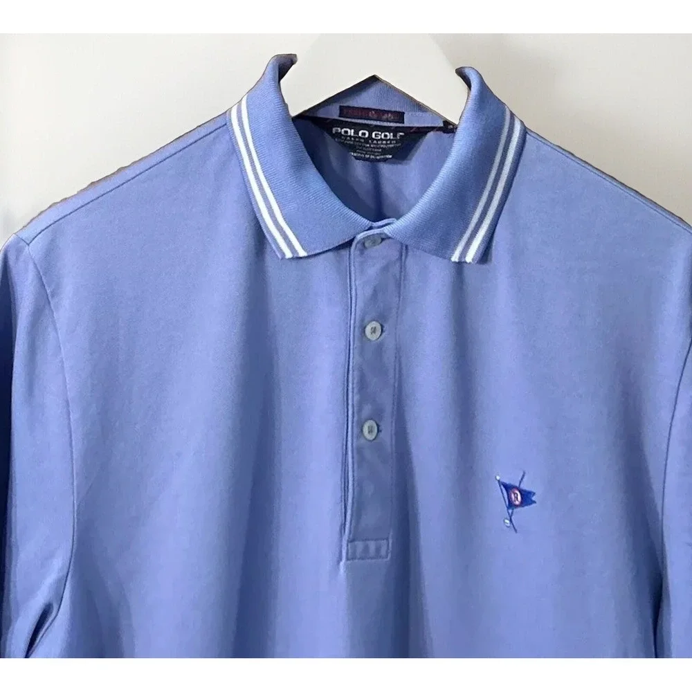 Mens Polo GOLF Ralph Lauren Pique Polo Shirt Casual Pima Cotton ⛳️ Med‎